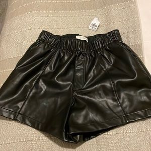 Abercrombie and Fitch leather shorts